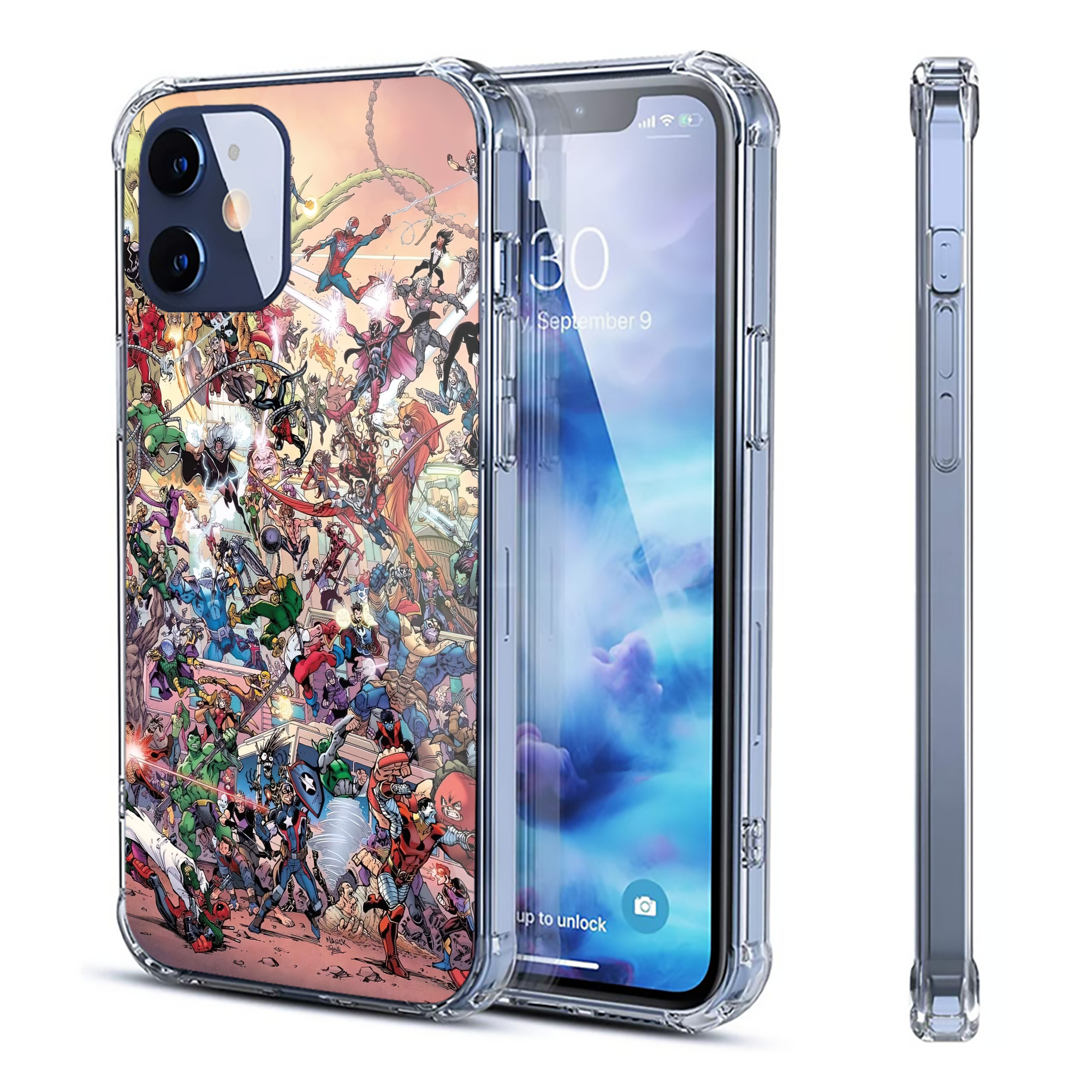 （画像用） Spider Man スパイダーマン 【iPhone 12シリーズ対応】透明スマホケース（クリアソフトケース）